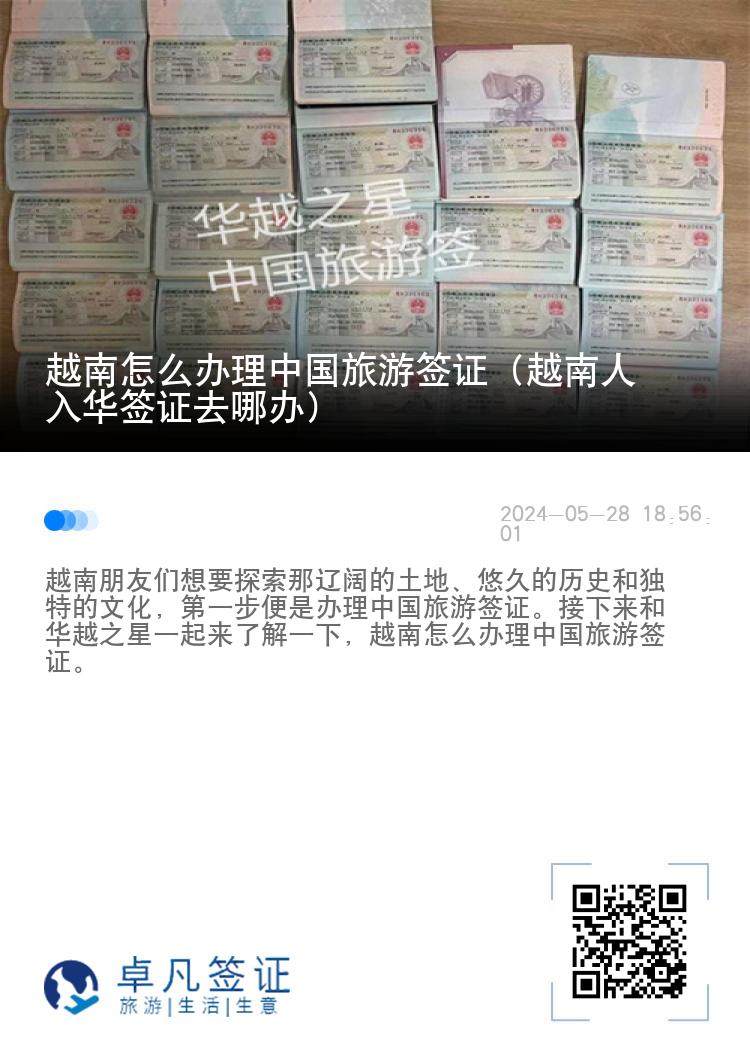 越南怎么办理中国旅游签证（越南人入华签证去哪办）